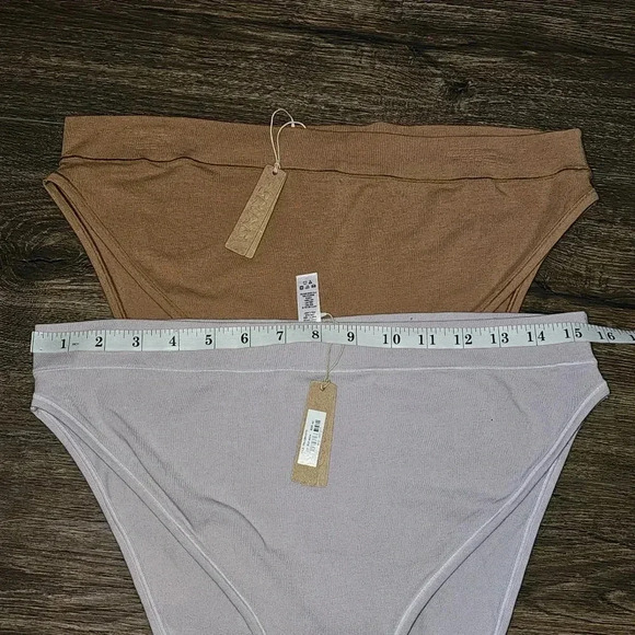Skims Stretch Cotton Jersey Cheeky Tanga 2 pair Sz 4x High Cut Underwear - Picture 5 of 11